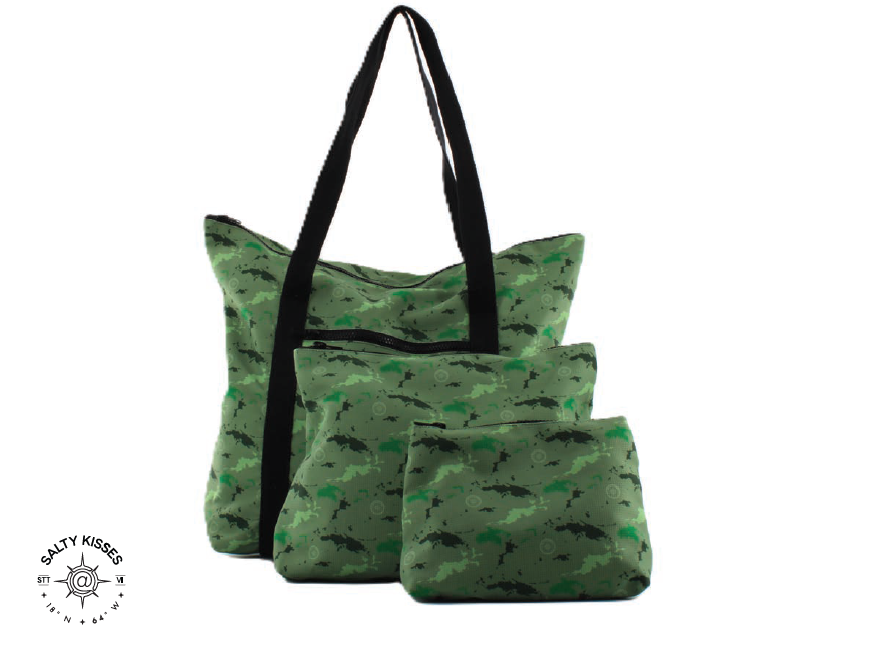 Salty Kisses Camo Pouches & Tote